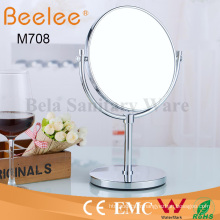 Miroir de Loupe de Maquillage Rond Double Face Autonome en Laiton